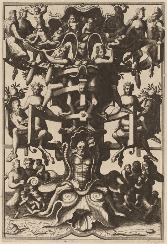 Grotesque by Cornelis Floris II (Flemish, 1514 - 1575), 16X12"(A3)Poster Print