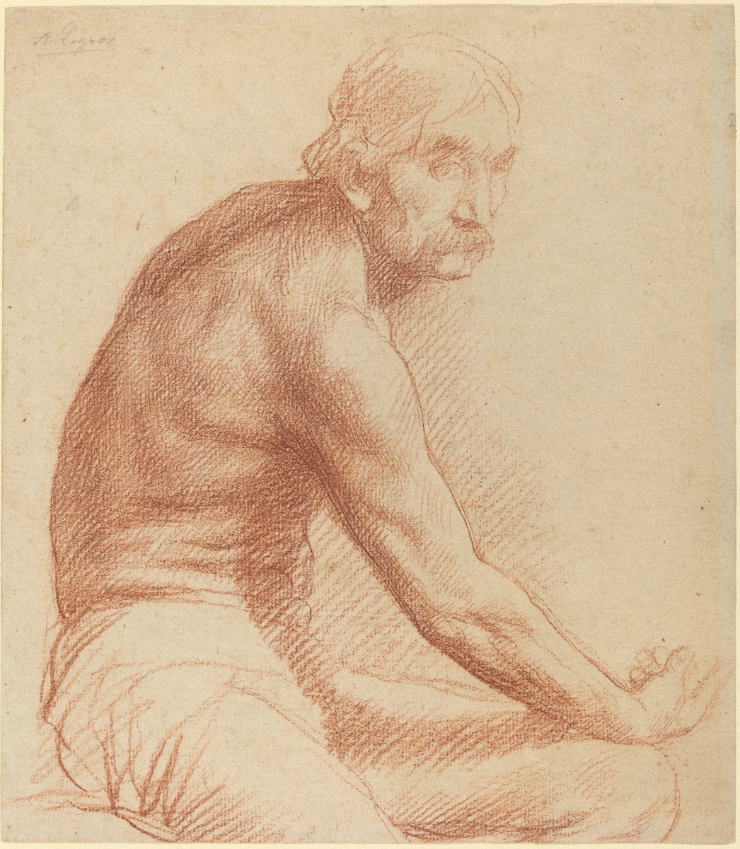 Study of a Greek by Alphonse Legros (French, 1837 - 1911), 16X12"(A3)Poster Print