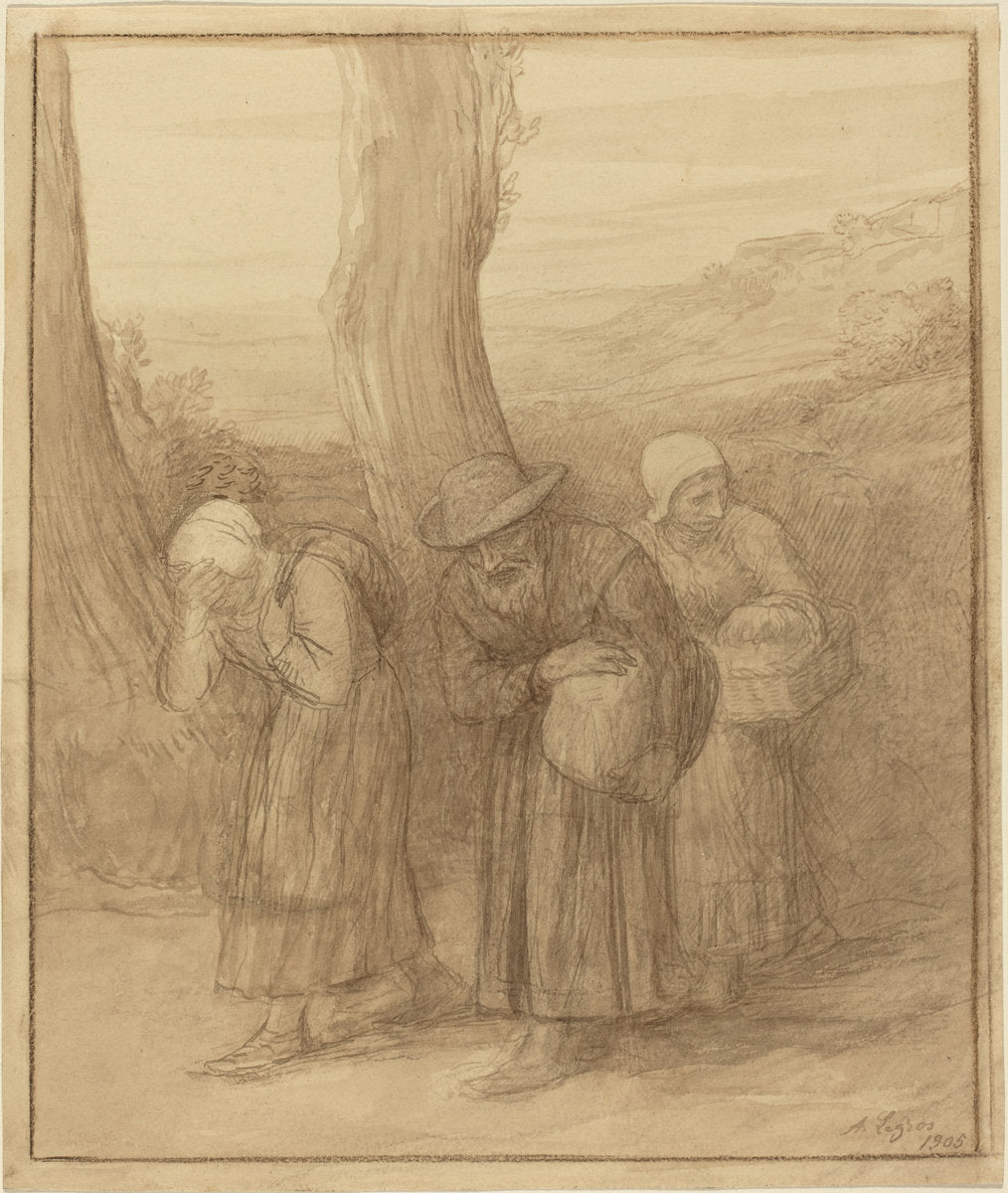 The Departure by Alphonse Legros (French, 1837 - 1911), 16X12"(A3)Poster Print