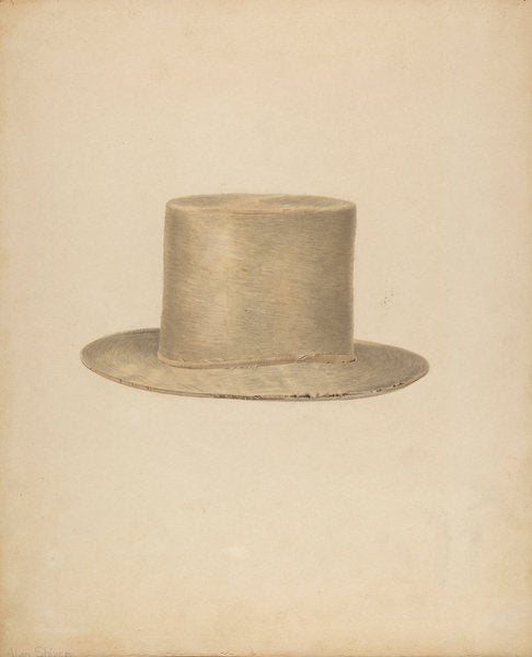 Man's Hat by Alvin Shiren (American, active c. 1935), 16X12"(A3)Poster Print