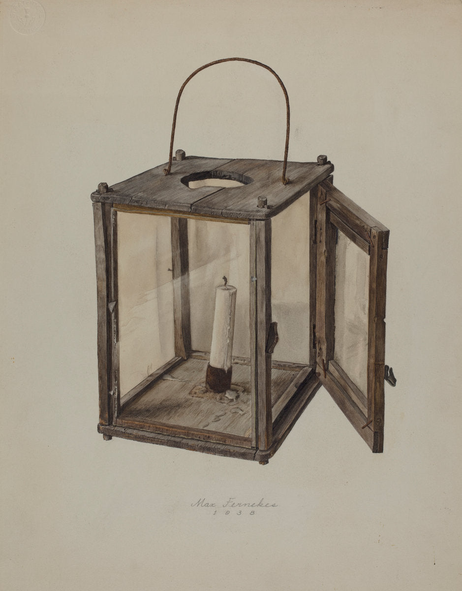 Candle Lantern by Max Fernekes (American, 1905 - 1984), 16X12"(A3)Poster Print
