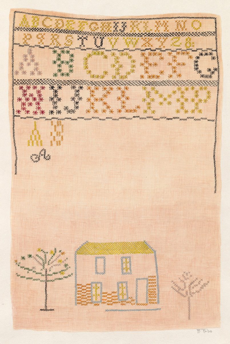 Sampler by Arelia Arbo (American, active c. 1935), 16X12"(A3)Poster Print