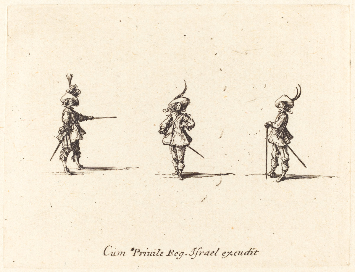 Unarmed Drill by Jacques Callot (French, 1592 - 1635), 16X12"(A3)Poster Print