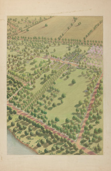 Hudson River Estate by Virginia Richards (American, active c. 1935), 16X12"(A3)Poster Print