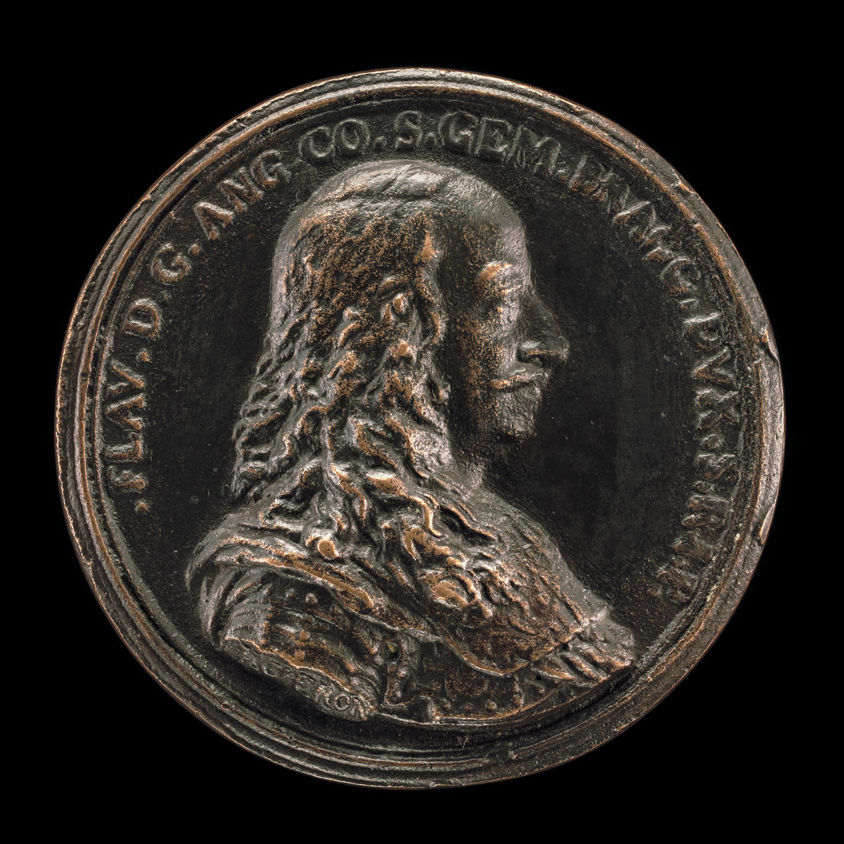 Falvio Orsini, died 1698, Duke of Bracciano [obverse] by Charles-Jean-François Chéron (French, 1635 - 1698), 16X12"(A3)Poster Print