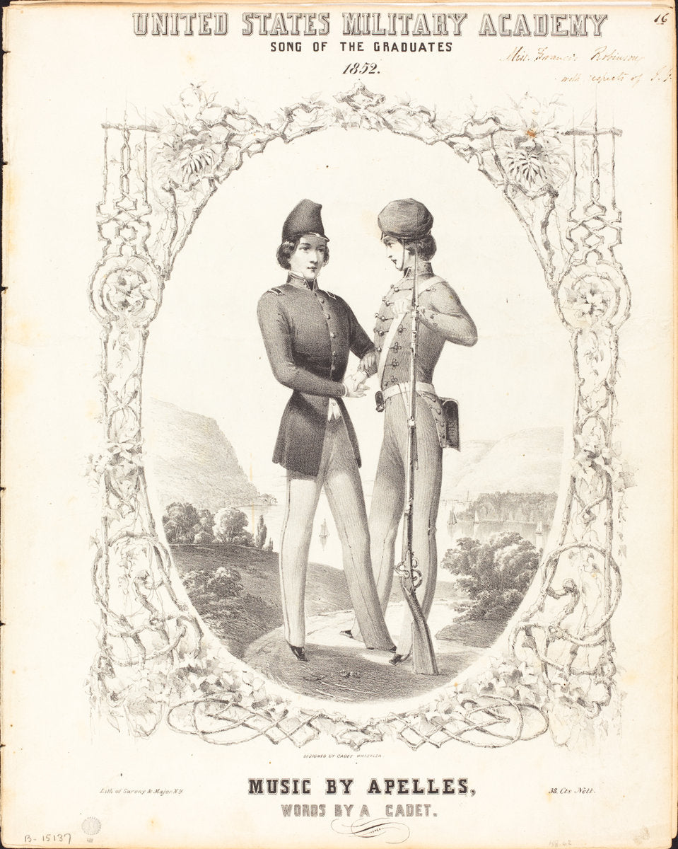 United States Military Academy, Song of the Graduates by Napoleon Sarony, after James McNeill Whistler (Canadian, 1821 - 1896), 16X12"(A3)Poster Print