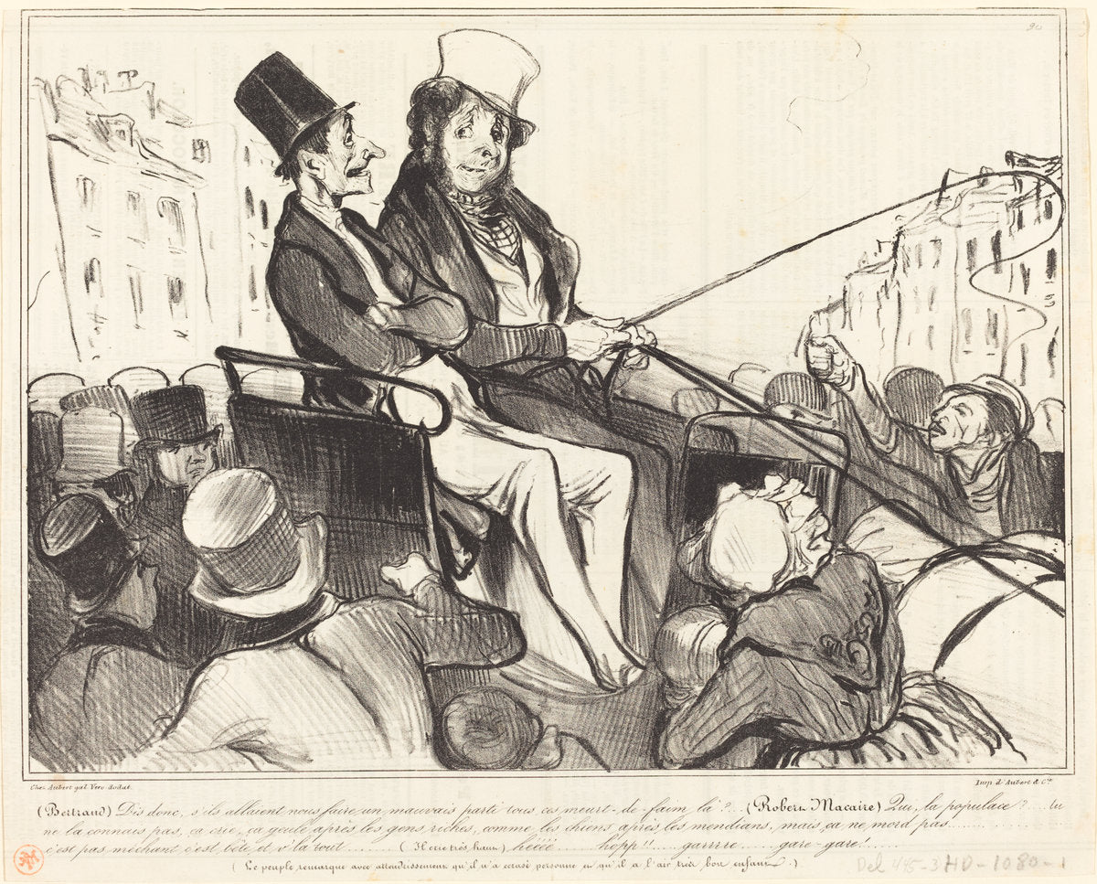 Bertrand, dis donc, s'ils allaient nous faire... by Honoré Daumier (French, 1808 - 1879), 16X12"(A3)Poster Print
