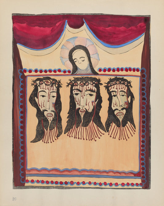 1935/1942 by American 20th Century (Plate 20 (Variant): Saint Veronica: From Portfolio "Spanish Colonial Designs of New Mexico"), 16X12"(A3)Poster Print
