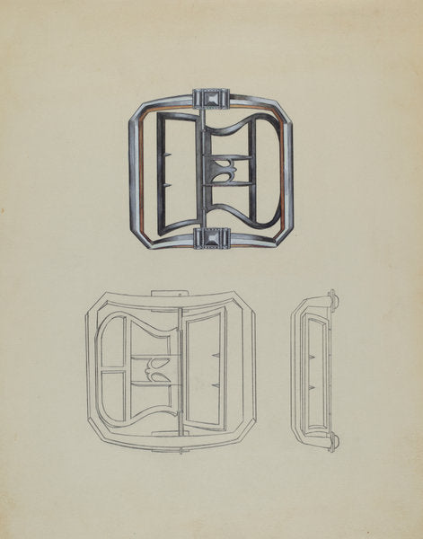 Shoe Buckle by John Dieterich (American, active c. 1935), 16X12"(A3)Poster Print