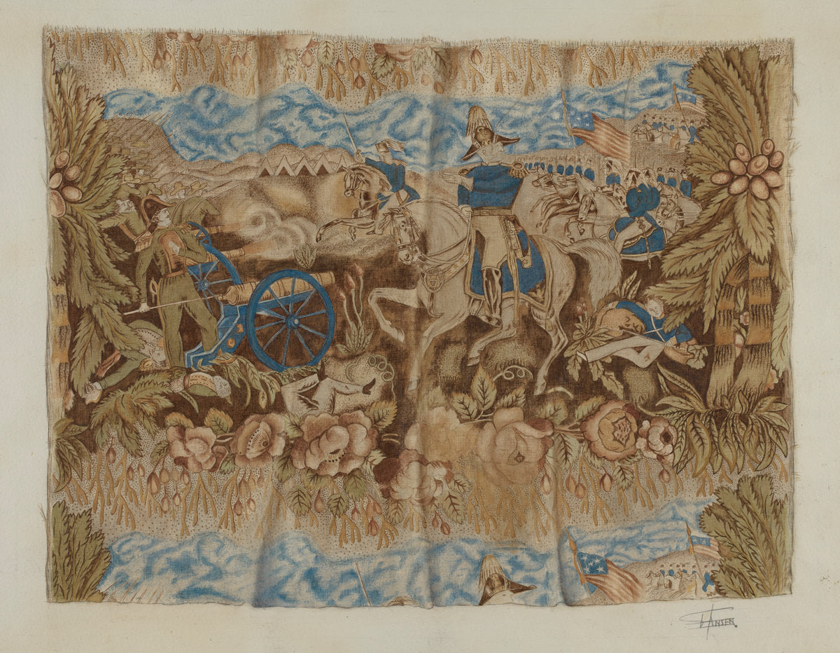 Historical Printed Cotton by Esther Hansen (American, active c. 1935), 16X12"(A3)Poster Print