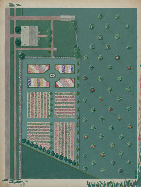 Depeyster Estate and Garden by Helen Miller (American, active c. 1935), 16X12"(A3)Poster Print