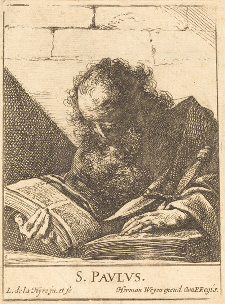 Saint Paul by Laurent de La Hyre (French, 1606 - 1656), 16X12"(A3)Poster Print