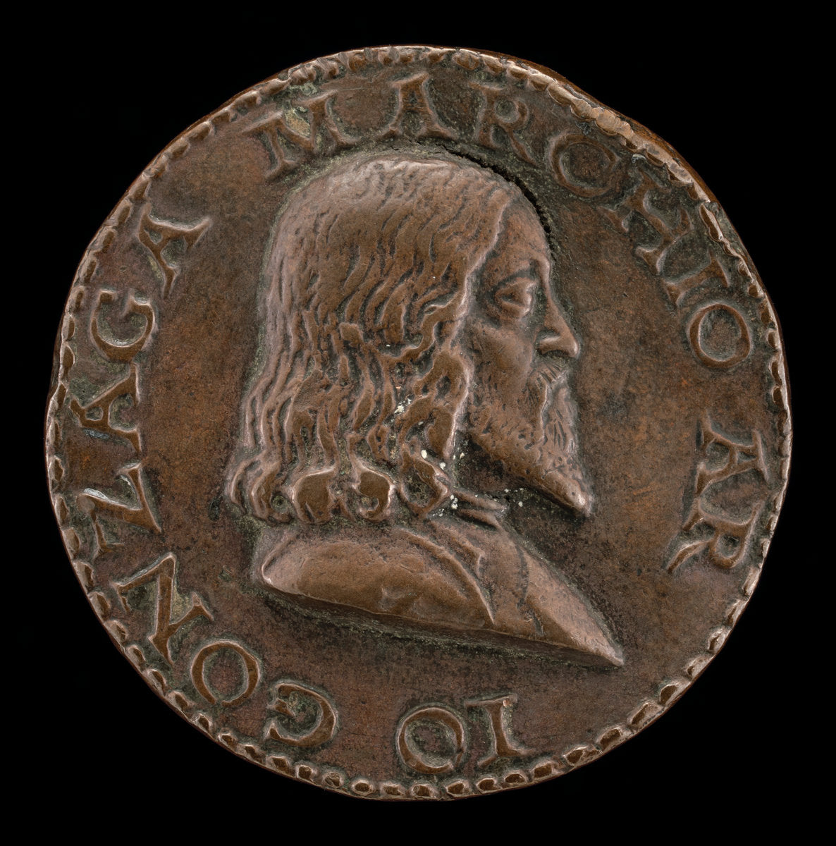 Giovanni Gonzaga, 1474-1525, Condottiere [obverse] by Mea (Italian, active c. 1510 - 1520), 16X12"(A3)Poster Print