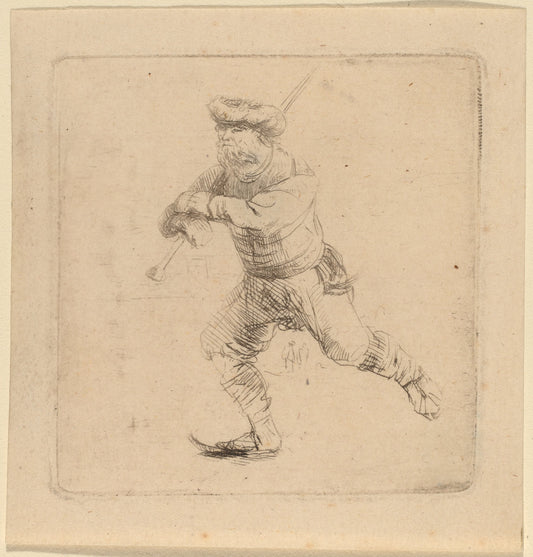The Skater by Rembrandt van Rijn (Dutch, 1606 - 1669), 16X12"(A3)Poster Print