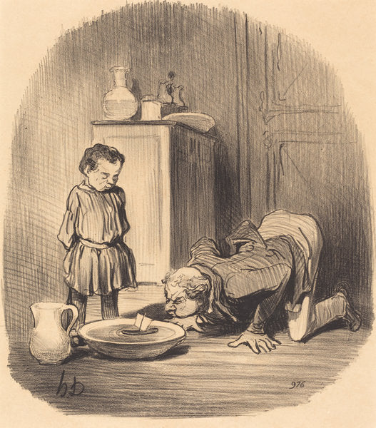 Comment on donne... le goût de la navigation by Honoré Daumier (French, 1808 - 1879), 16X12"(A3)Poster Print