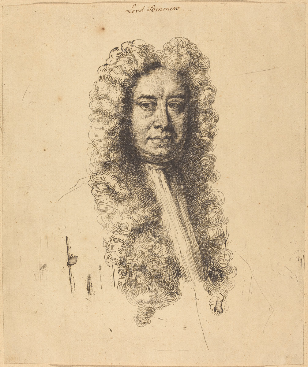 John, Lord Somers by Jonathan Richardson, Sr. (English, 1665 - 1745), 16X12"(A3)Poster Print