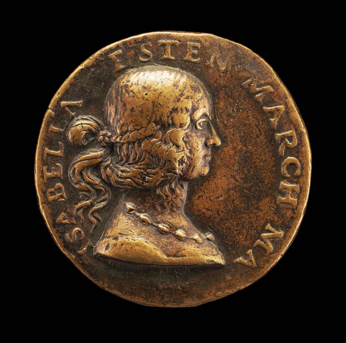 Isabella d'Este, 1474-1539, Wife of Francesco II Gonzaga of Mantua 1490 [obverse] by Giancristoforo Romano (Mantuan, c. 1465 - 1512), 16X12"(A3)Poster Print