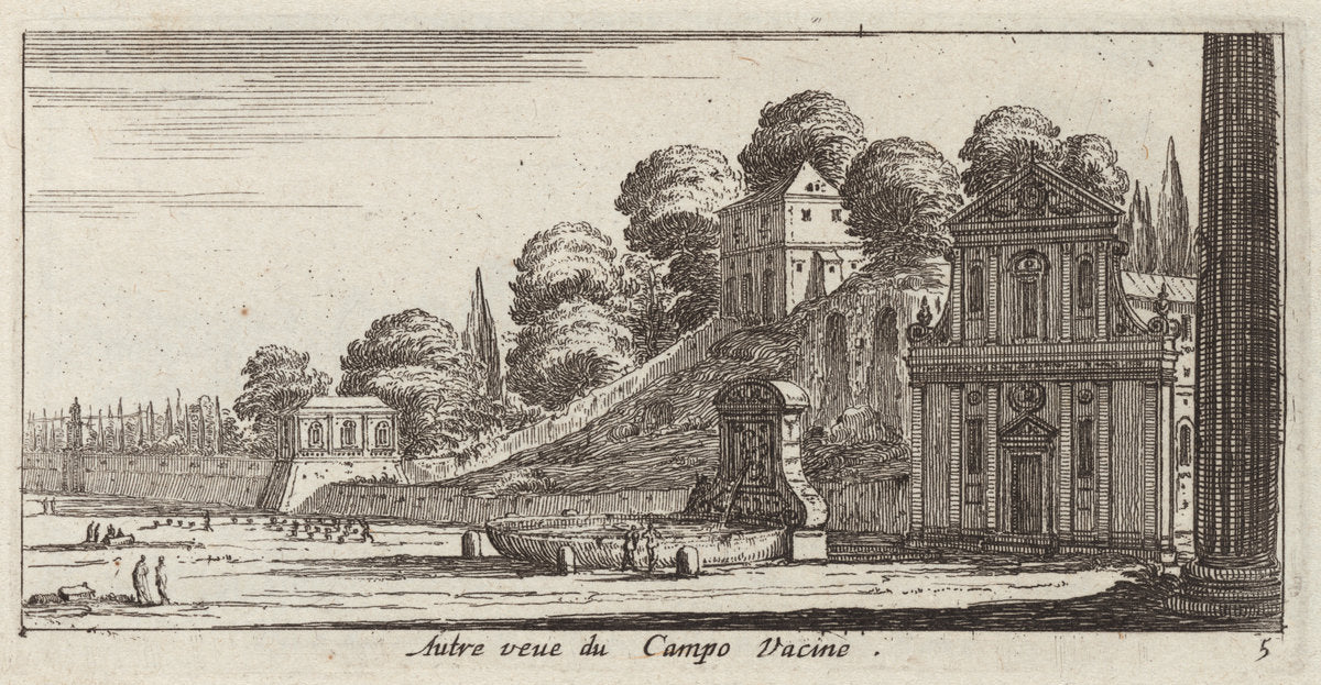 Autre veue du Campo Vacine by Israël Silvestre (French, 1621 - 1691), 16X12"(A3)Poster Print
