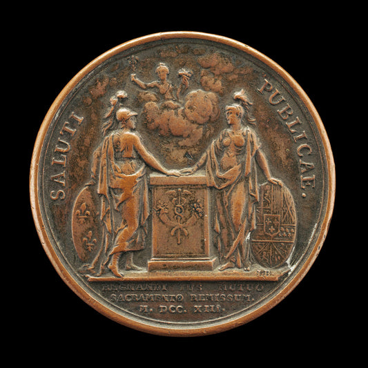 Allegory of Public Health, Safety, and Welfare [reverse] by Jean Mauger (French, c. 1648 - 1722), 16X12"(A3)Poster Print
