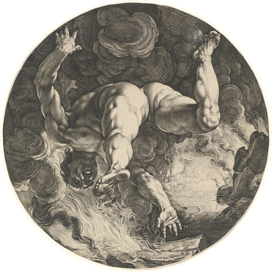 Ixion by Hendrik Goltzius after Cornelis Cornelisz van Haarlem (Dutch, 1558 - 1617), 16X12"(A3)Poster Print