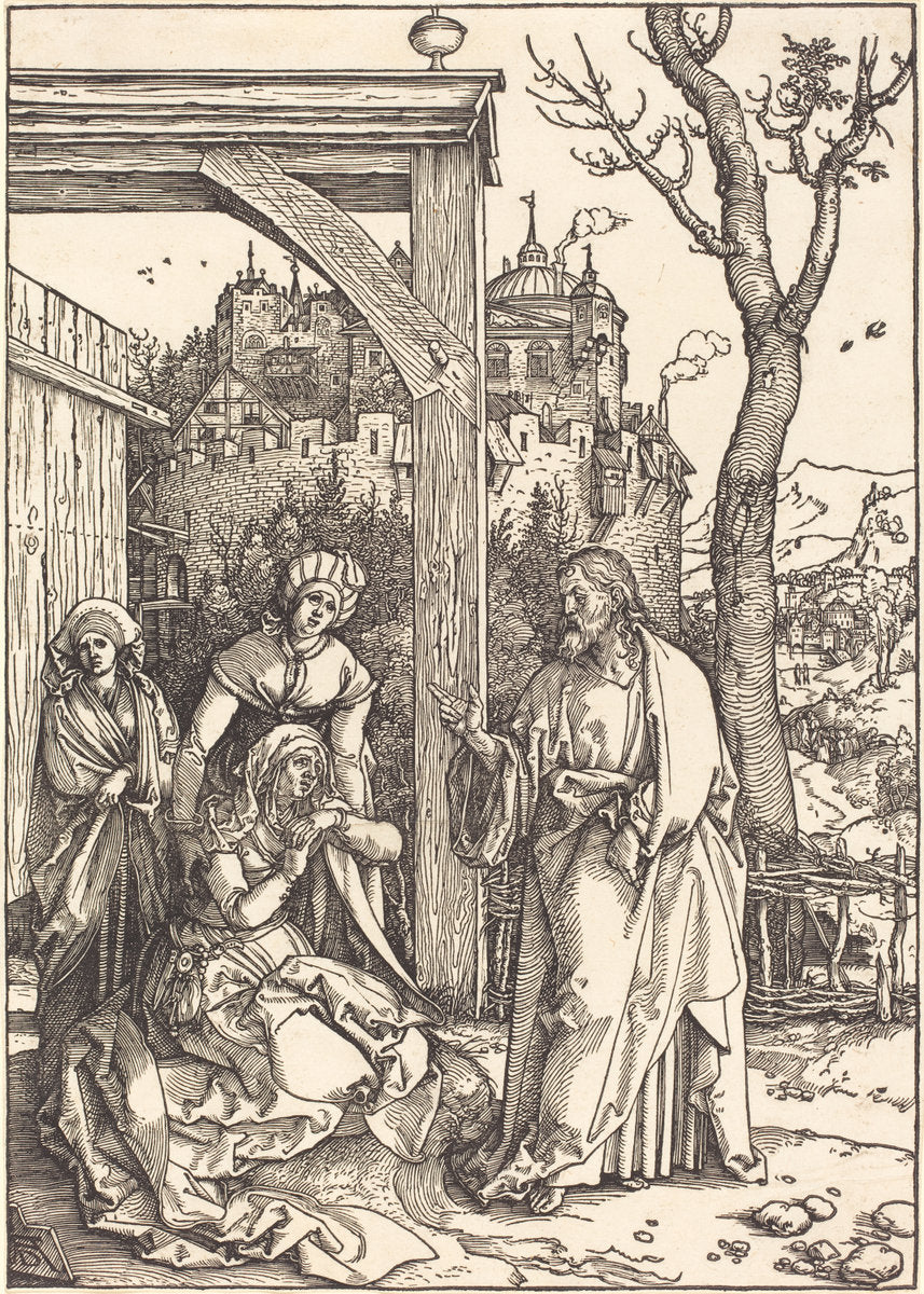 Christ Taking Leave from His Mother by Albrecht Dürer (German, 1471 - 1528), 16X12"(A3)Poster Print