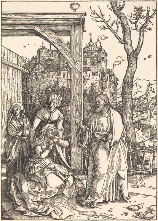 Christ Taking Leave from His Mother by Albrecht Dürer (German, 1471 - 1528), 16X12"(A3)Poster Print