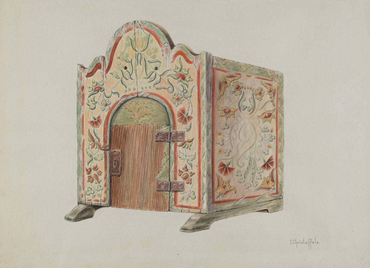 Tabernacle (Ecclesiastical Furniture) by Cornelius Christoffels (American, active c. 1935), 16X12"(A3)Poster Print