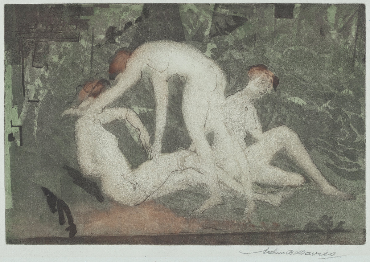Against Green by Arthur B. Davies (American, 1862 - 1928), 16X12"(A3)Poster Print