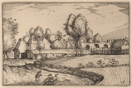 Road along a Field by Claes Jansz Visscher after Johannes van Doetechum, the Elder after Lucas van Doetechum after Master of the Small Landscapes (Dutch, 1586/1587 - 1652), 16X12"(A3)Poster Print