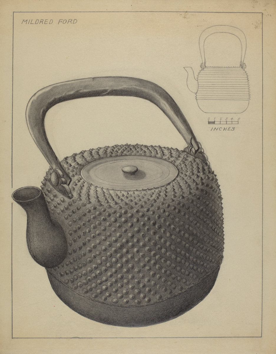 Tea Kettle by Mildred Ford (American, active c. 1935), 16X12"(A3)Poster Print