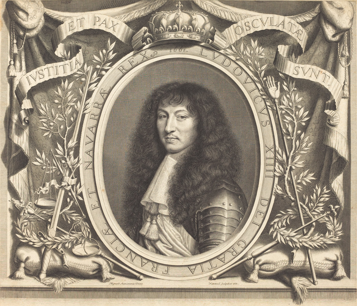 Louis XIV by Robert Nanteuil after Nicolas Mignard (French, 1623 - 1678), 16X12"(A3)Poster Print