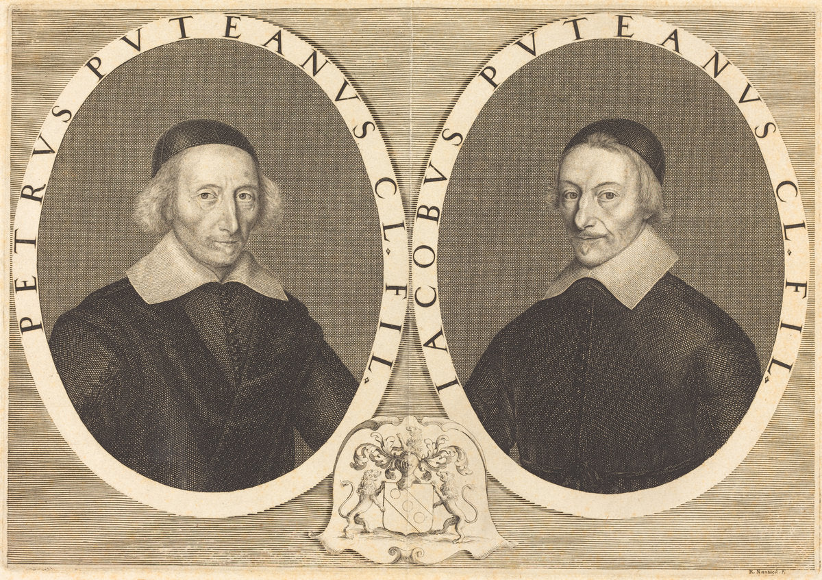 Pierre and Jacques Dupuy by Robert Nanteuil (French, 1623 - 1678), 16X12"(A3)Poster Print