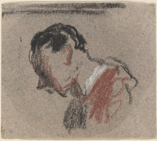 Head of a Man by Honoré Daumier (French, 1808 - 1879), 16X12"(A3)Poster Print