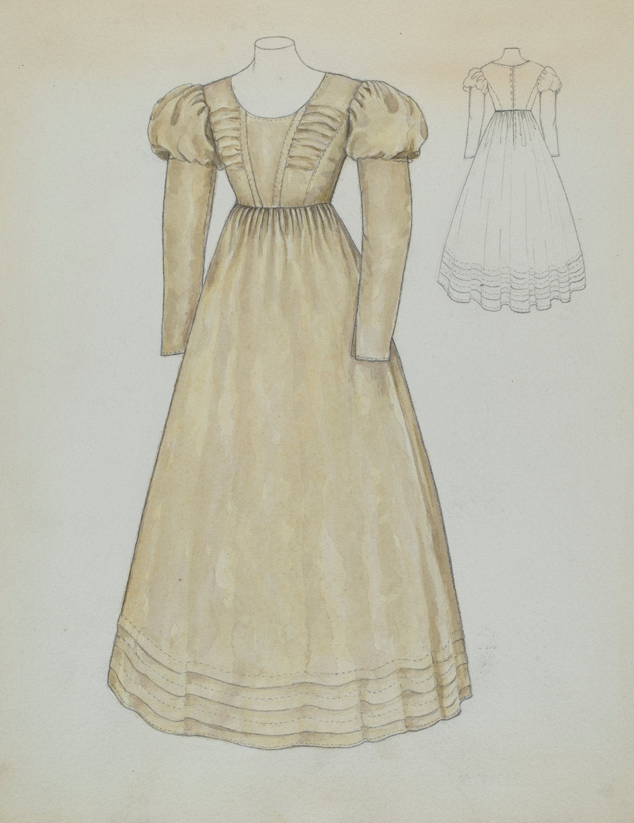 Quaker Dress by Margaret Concha (American, active c. 1935), 16X12"(A3)Poster Print