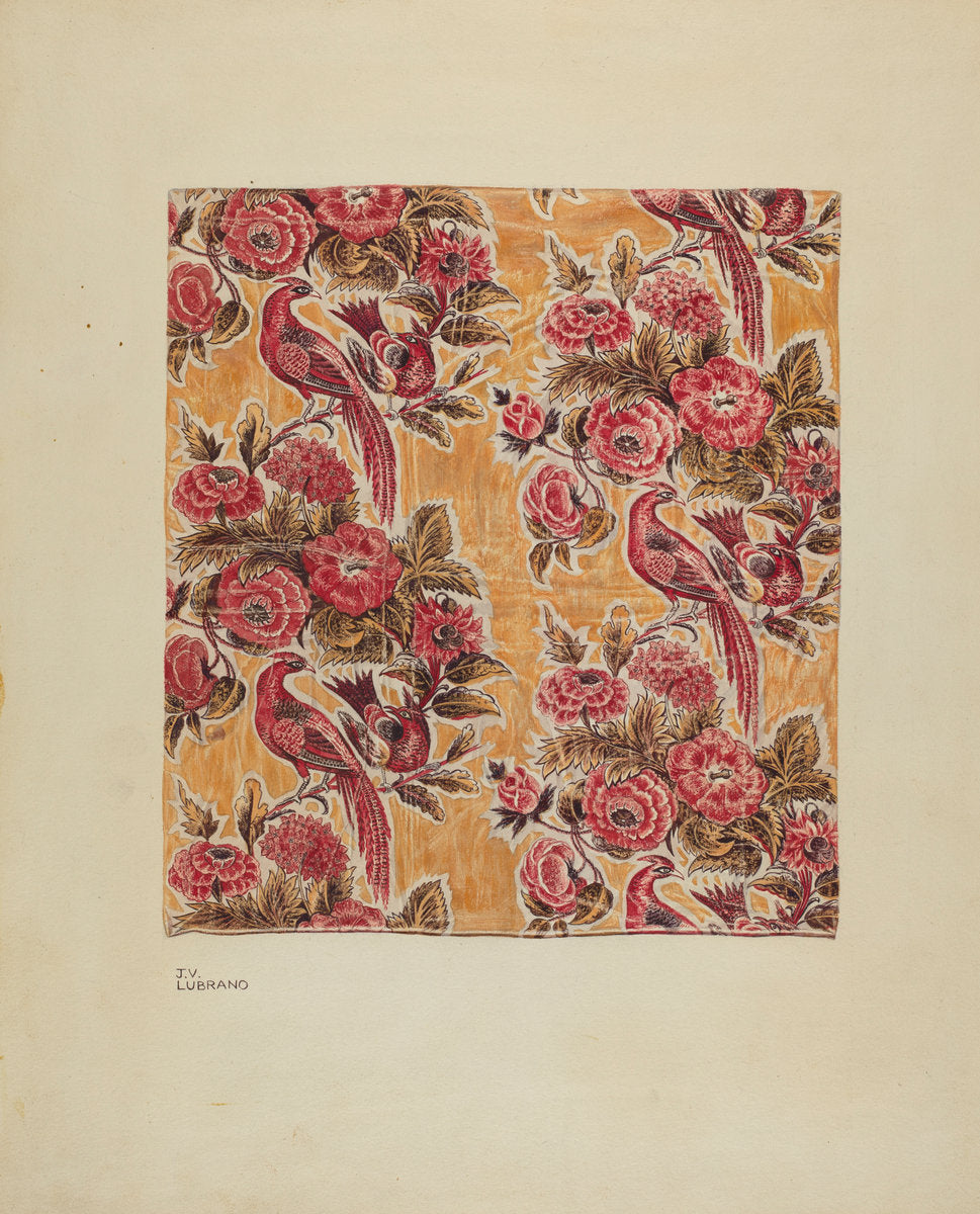 Yellow Glazed Chintz by Joseph Lubrano (American, active c. 1935), 16X12"(A3)Poster Print