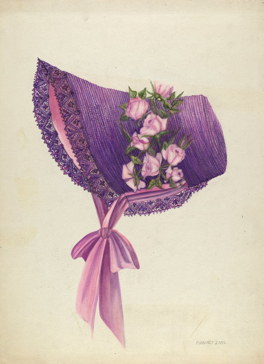 Bonnet by Florence Earl (American, active c. 1935), 16X12"(A3)Poster Print