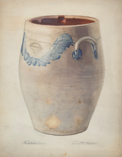 Stoneware Jug by Daniel Fletcher (American, active c. 1935), 16X12"(A3)Poster Print