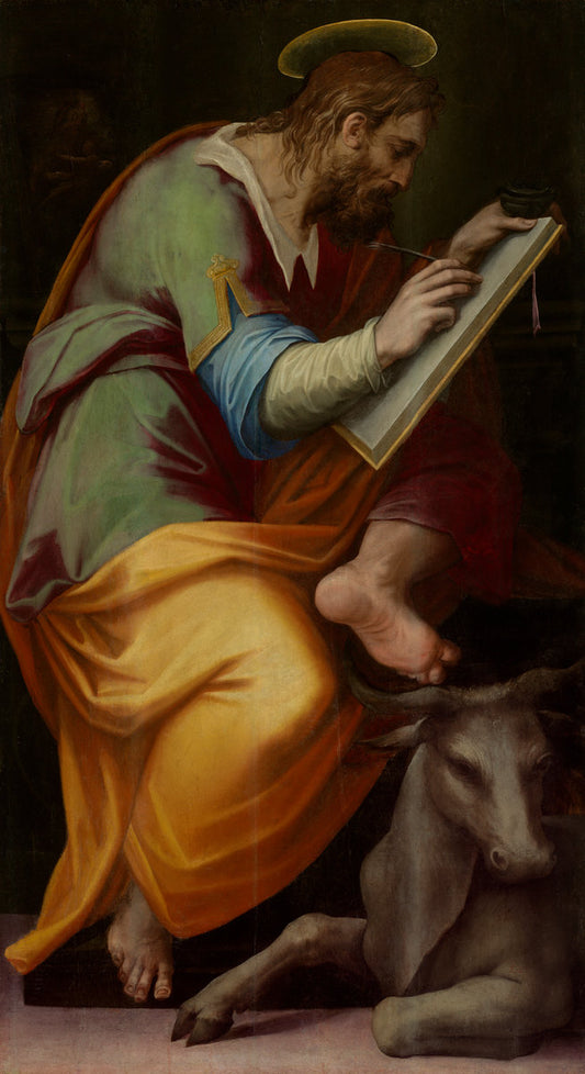 Saint Luke by Giorgio Vasari (Florentine, 1511 - 1574), 16X12"(A3)Poster Print