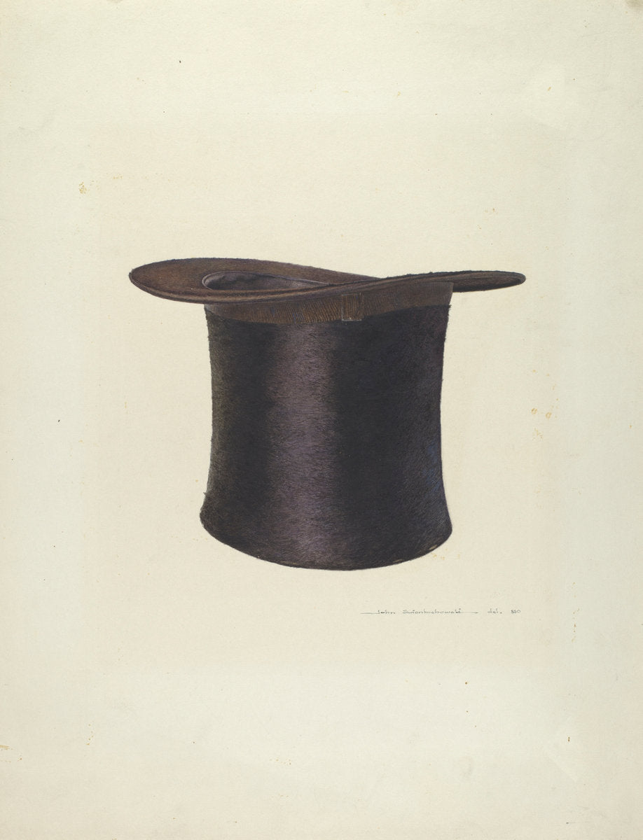 High Silk Hat by John Swientochowski (American, active c. 1935), 16X12"(A3)Poster Print