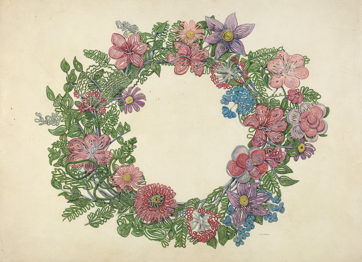 Cemetary Wreath by Al Curry (American, active c. 1935), 16X12"(A3)Poster Print