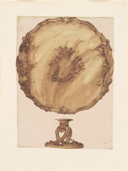 A Salver with Two Bases by Luigi Valadier (Italian, 1726 - 1785), 16X12"(A3)Poster Print