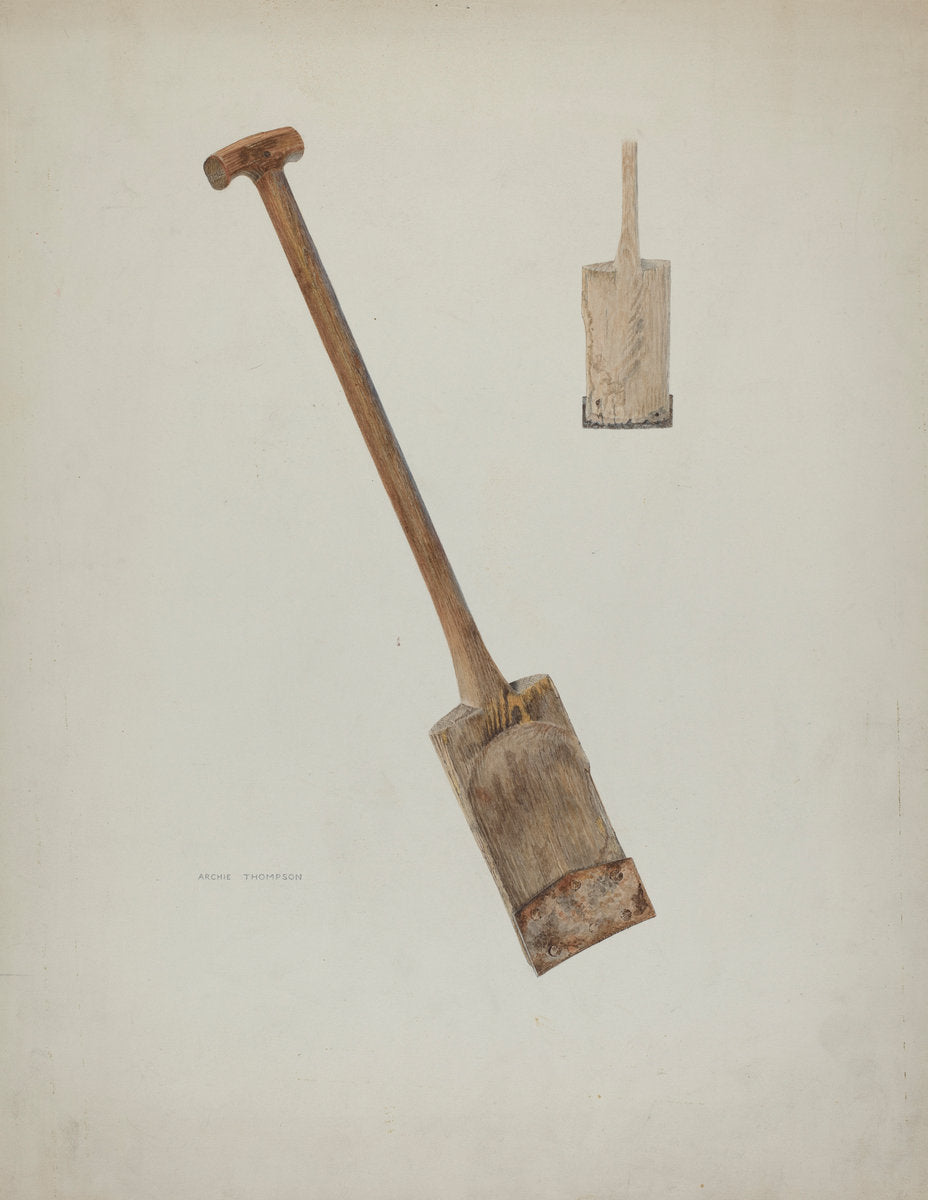 Wooden Spade by Archie Thompson (American, active c. 1935), 16X12"(A3)Poster Print