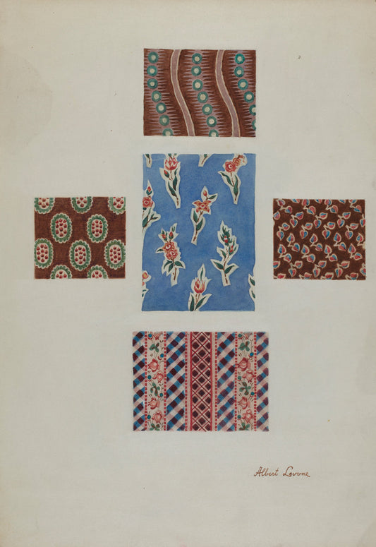 Printed Cotton by Albert Levone (American, active c. 1935), 16X12"(A3)Poster Print