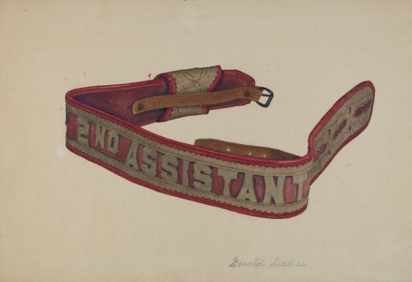 Fireman's Belt by Gerald Scalise (American, active c. 1935), 16X12"(A3)Poster Print