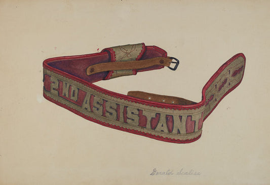 Fireman's Belt by Gerald Scalise (American, active c. 1935), 16X12"(A3)Poster Print