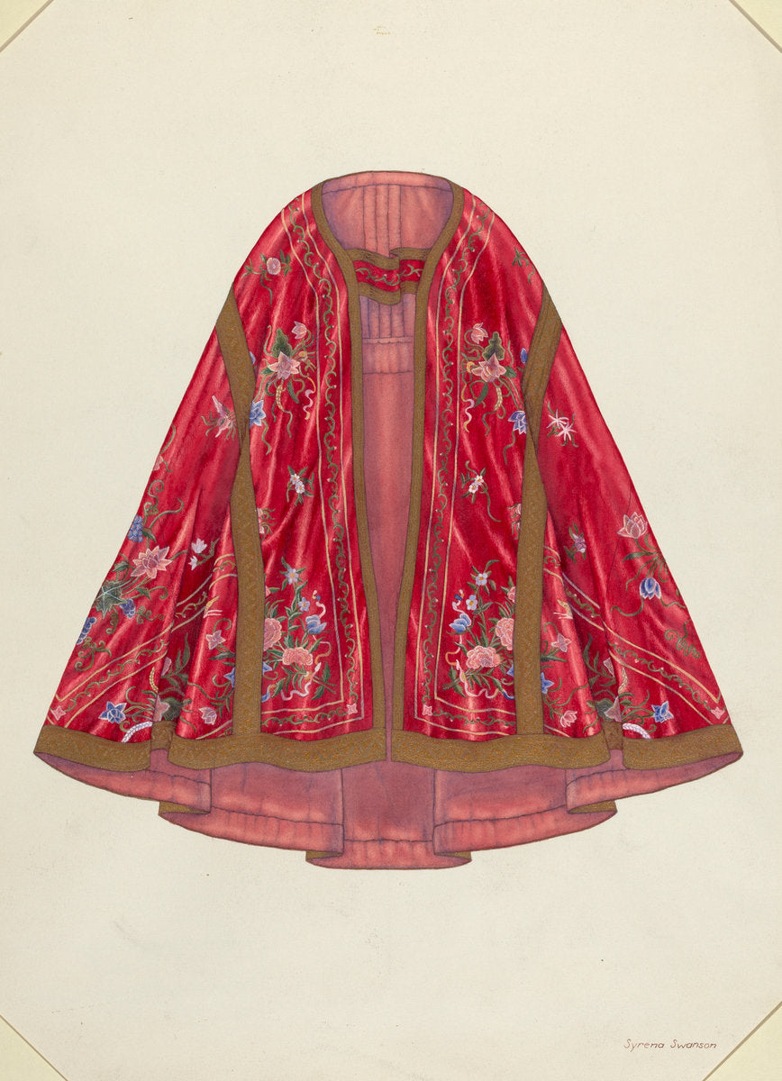 Ecclesiastical Vestment (front view) by Syrena Swanson (American, active c. 1935), 16X12"(A3)Poster Print
