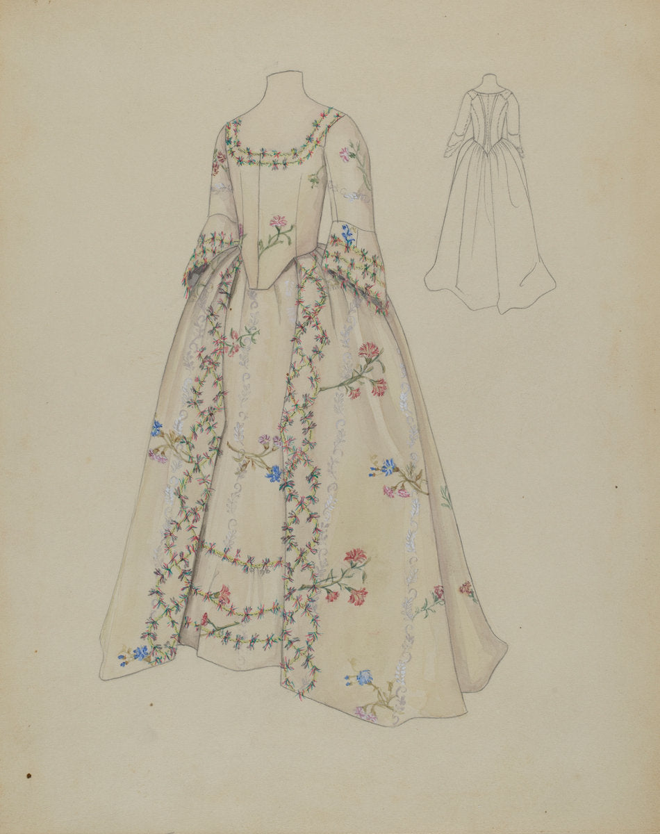 Ball Dress by Nancy Crimi (American, active c. 1935), 16X12"(A3)Poster Print