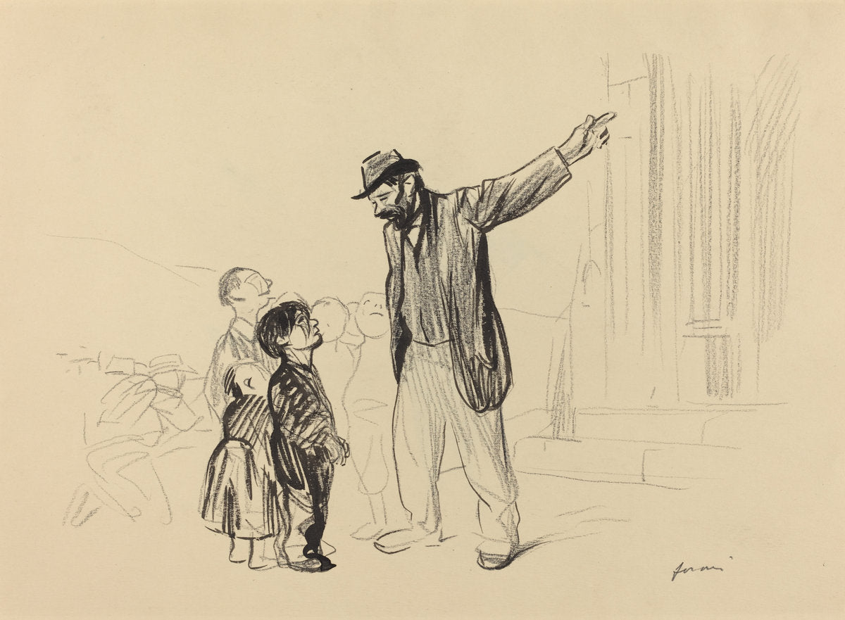 L'Englise de leurs peres by Jean-Louis Forain (French, 1852 - 1931), 16X12"(A3)Poster Print