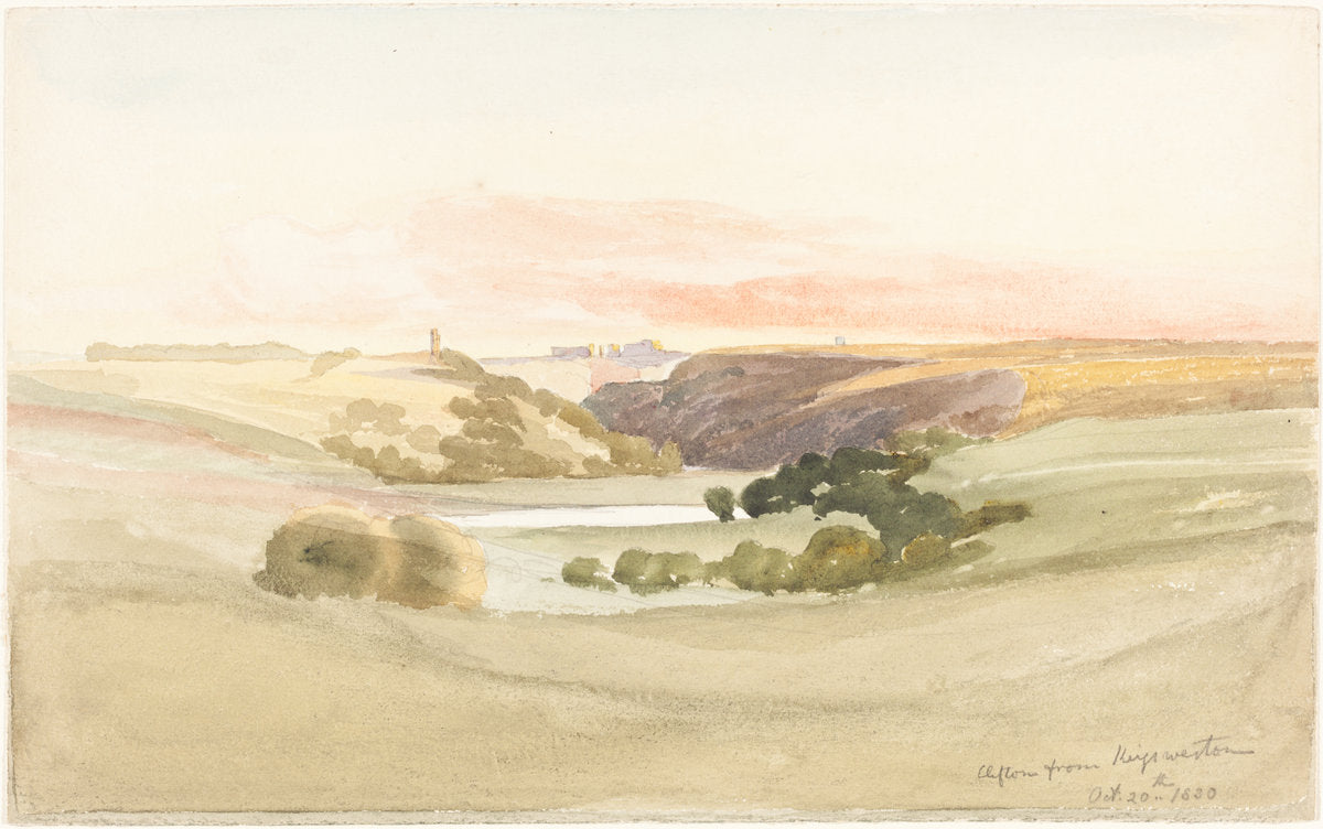 Clifton from Kingsweston by James Bulwer (British, 1794 - 1879), 16X12"(A3)Poster Print