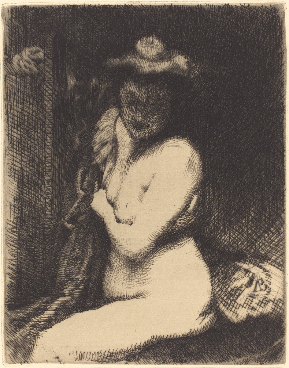 Woman at Her Toilette (La toilette) by Albert Besnard (French, 1849 - 1934), 16X12"(A3)Poster Print